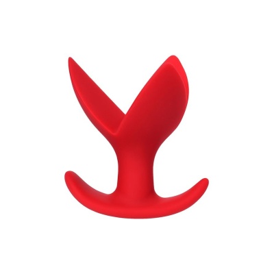 Korek analny rozszerzający Flower Red Expander Plug - trzypłatkowa konstrukcja - 1 2