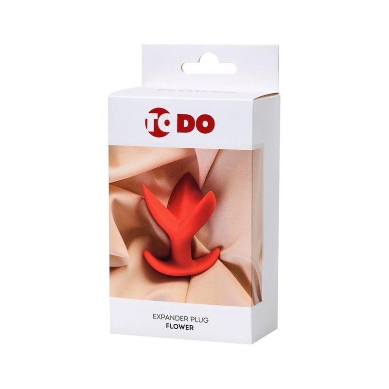 Korek analny rozszerzający Flower Red Expander Plug - trzypłatkowa konstrukcja - 6