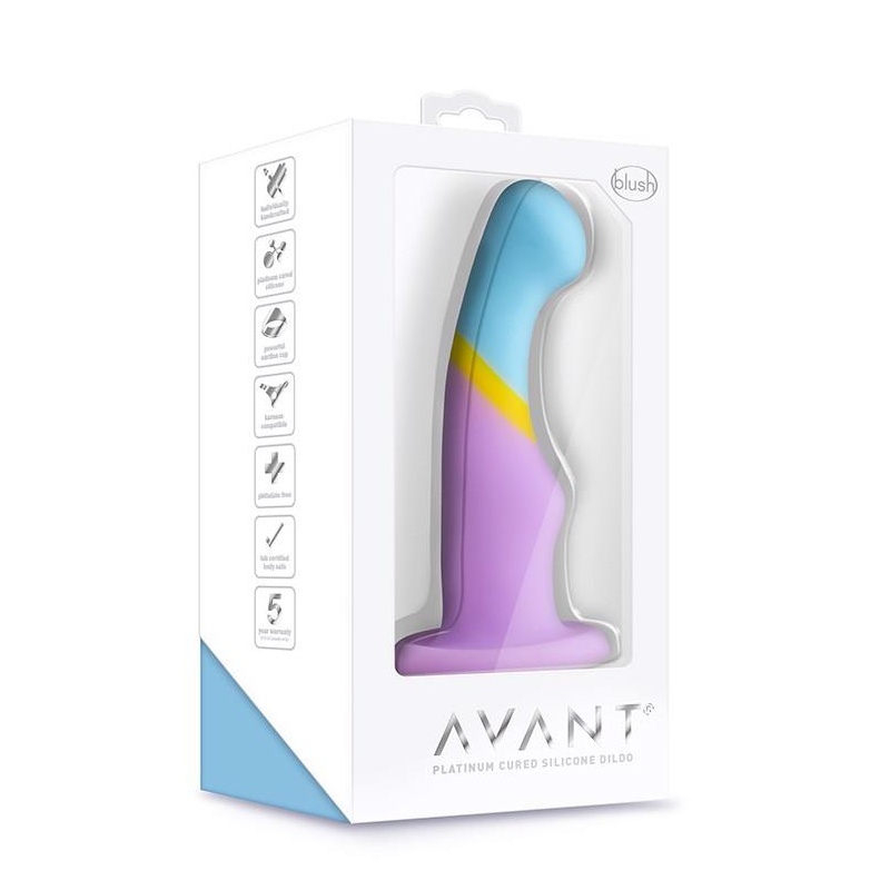 Dildo Blush Novelties AVANT D14 Heart of Gold - ręcznie formowany silikon platynowy, zakrzywiony trzon do stymulacji punktu G i - 1