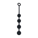 Round Silicone Anal Balls - L - 40mm - Black - 1