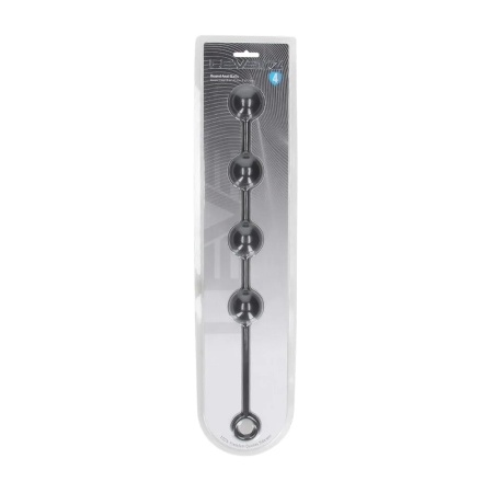 Round Silicone Anal Balls - L - 40mm - Black - 2
