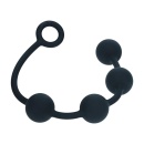 Round Silicone Anal Balls - L - 40mm - Black - 4