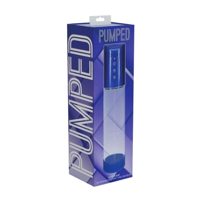 HyperPump - Rechargeable Penis Pump - Metallic Blue - 1 2