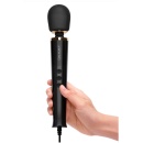 Masażer wandowy Powerful Petite Plug-In Black - przewodowy, silikonowa głowica, kabel 243 cm - 2