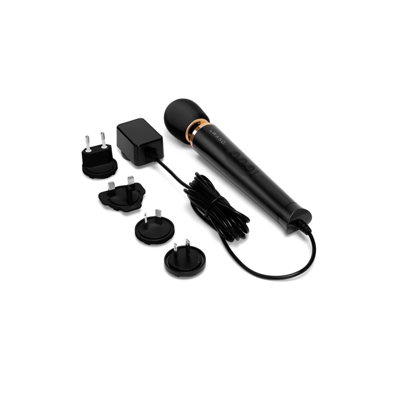 Masażer wandowy Powerful Petite Plug-In Black - przewodowy, silikonowa głowica, kabel 243 cm - 3