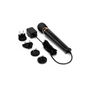 Masażer wandowy Powerful Petite Plug-In Black - przewodowy, silikonowa głowica, kabel 243 cm - 3
