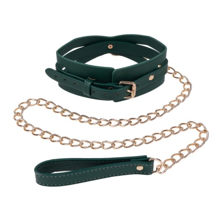 Cutout Collar And Leash - 1