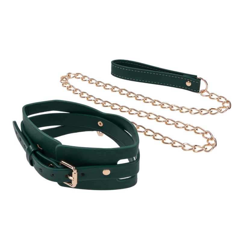 Cutout Collar And Leash - 8