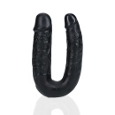 U Shaped Double Dildo 12,7 cm - Black - 4