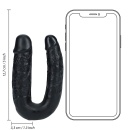 U Shaped Double Dildo 12,7 cm - Black - 7