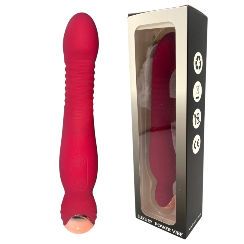 Wibrator silikonowy Ron w kolorze czerwonym - 1