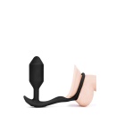 Korek analny z pierścieniem erekcyjnym Vibrating Snug & Tug M - wibrujący silikon, długość 13 cm, część wkładana 3 cm, pierścień - 5