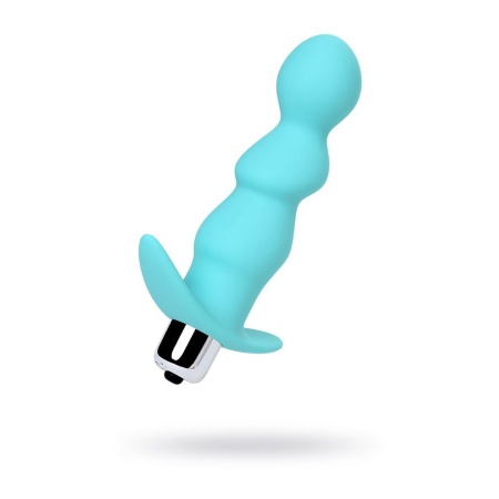Wibrator analny Bland Mint Anal Vibro Plug - zakrzywiona główka, elastyczny silikon, kompaktowa konstrukcja - 1