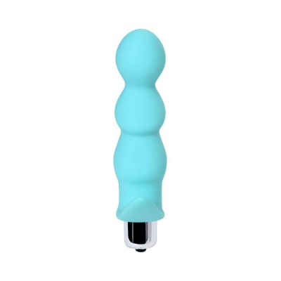 Wibrator analny Bland Mint Anal Vibro Plug - zakrzywiona główka, elastyczny silikon, kompaktowa konstrukcja - 1 2