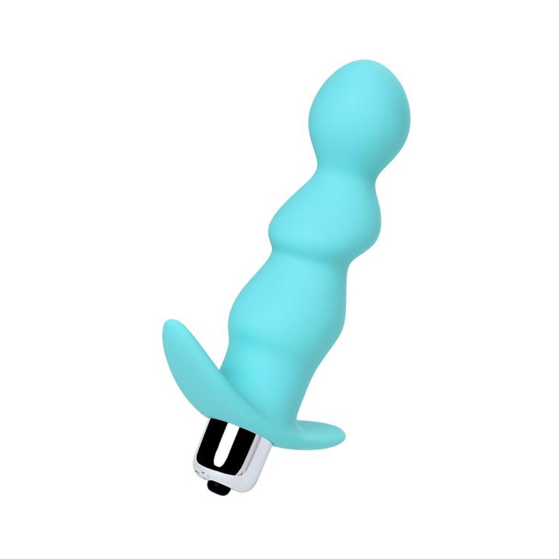 Wibrator analny Bland Mint Anal Vibro Plug - zakrzywiona główka, elastyczny silikon, kompaktowa konstrukcja - 4