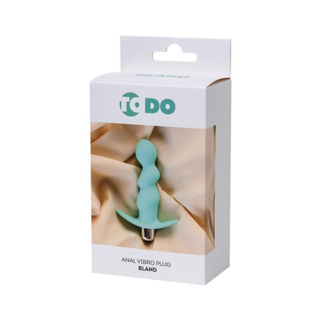 Wibrator analny Bland Mint Anal Vibro Plug - zakrzywiona główka, elastyczny silikon, kompaktowa konstrukcja - 8