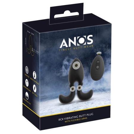 Wibrujący korek analny RC Vibrating Plug Flex.Ar - elastyczne ramiona kotwicy, 10 trybów wibracji, długość całkowita 10,2 cm - 1