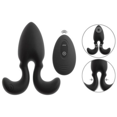 Wibrujący korek analny RC Vibrating Plug Flex.Ar - elastyczne ramiona kotwicy, 10 trybów wibracji, długość całkowita 10,2 cm - 2