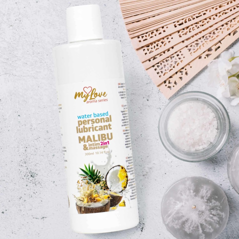 Wodny lubrykant i masaż 2w1 Aroma Series Malibu 300 ml - 3