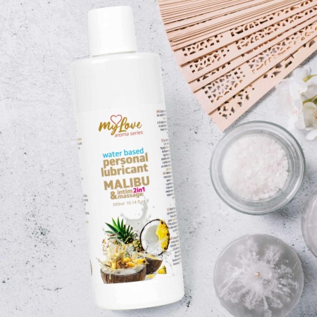 Wodny lubrykant i masaż 2w1 Aroma Series Malibu 300 ml - 3