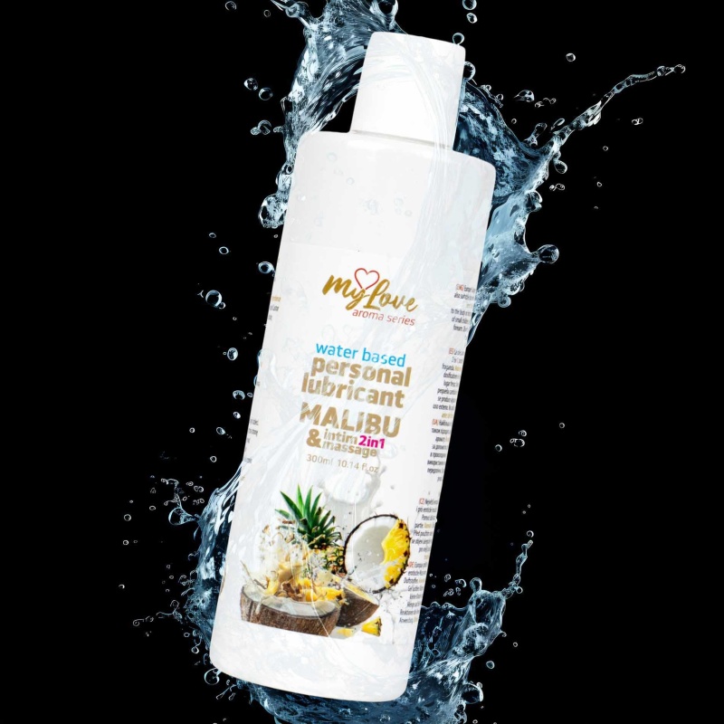 Wodny lubrykant i masaż 2w1 Aroma Series Malibu 300 ml - 4