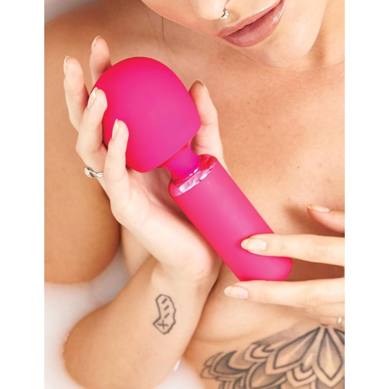 Wibrator-masażer Exona Body Wand, elastyczna głowica silikonowa, 18,3 cm - 7