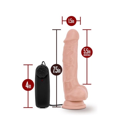 Wibrator realistyczny Dr. Tim 7,5 cala (19 cm) z przyssawką i wielobiegową regulacją wibracji - 4