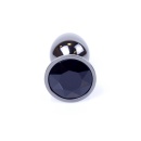 Plug analny Jewellery Dark Silver - czarny, stal nierdzewna, 7 cm, Ø 2,7 cm - 2