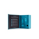 Korek analny b-Vibe Vibrating Jewel Plug S/M Teal - bezszwowy silikon medyczny z pilotem, długość użytkowa 7,6 cm - 1