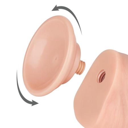 Dwuwarstwowy dildo Sliding Skin 20,8 cm naturalny - 7