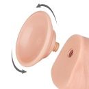 Dwuwarstwowy dildo Sliding Skin 20,8 cm naturalny - 7