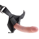 Uprząż z dildo King Cock Strap-On 8" — regulowany pas z 3 pierścieniami O, dildo 20,3 cm - 2