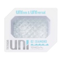 Uni Diamond - masturbator unisex i nakładka na palec, tekstura piramidalna, TPE, 6 cm - 1