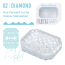 Uni Diamond - masturbator unisex i nakładka na palec, tekstura piramidalna, TPE, 6 cm - 2