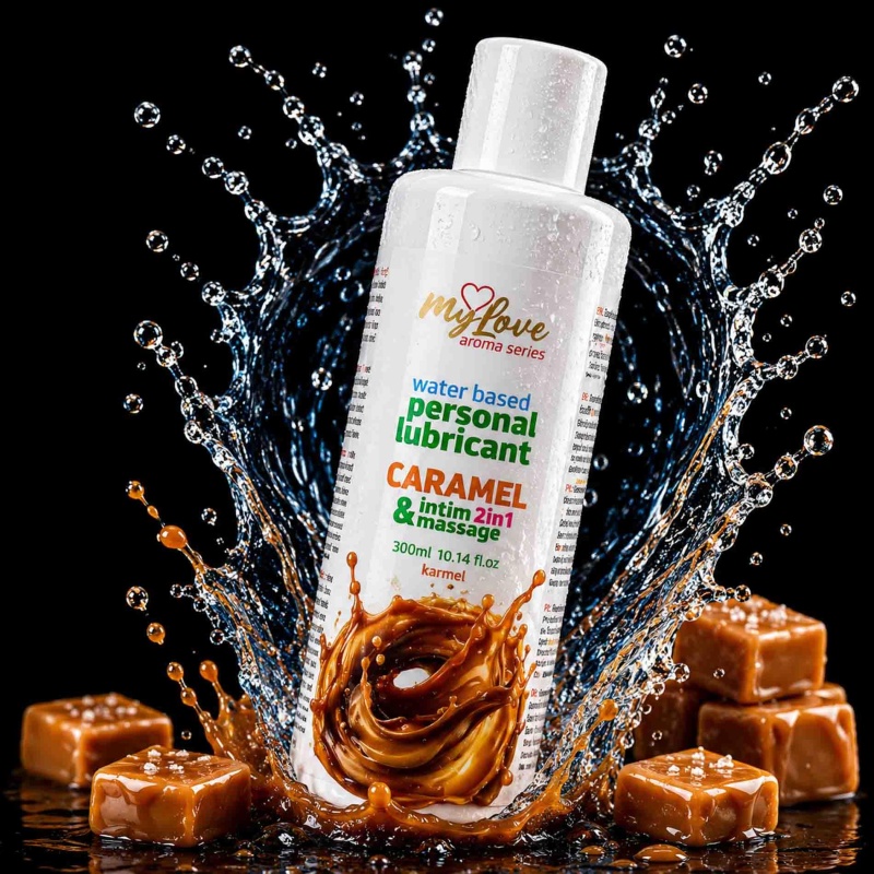 Preparat intymny i do masażu Aroma Series Intim&Massage 2in1 Caramel 300ml - 2