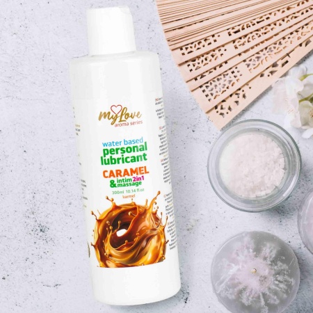 Preparat intymny i do masażu Aroma Series Intim&Massage 2in1 Caramel 300ml - 3