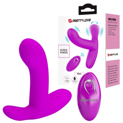 Wibrator Geri Purple z funkcją licking i pilotem, 10,4 cm - 1