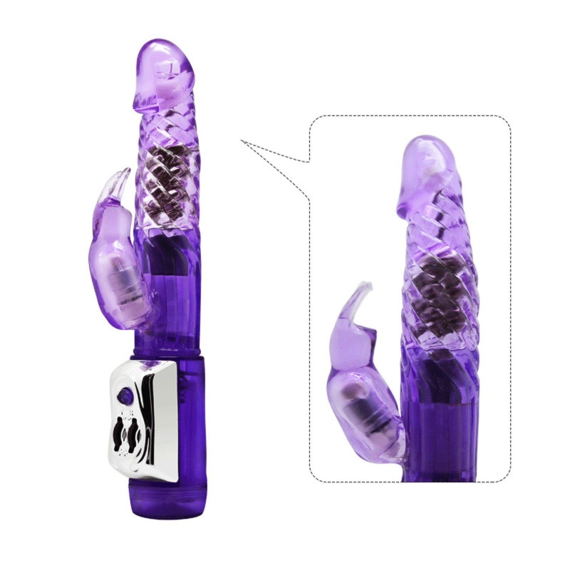 Wibrator rotacyjny BW-037202 z koralikami, Purple - 3