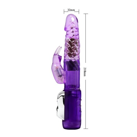 Wibrator rotacyjny BW-037202 z koralikami, Purple - 5