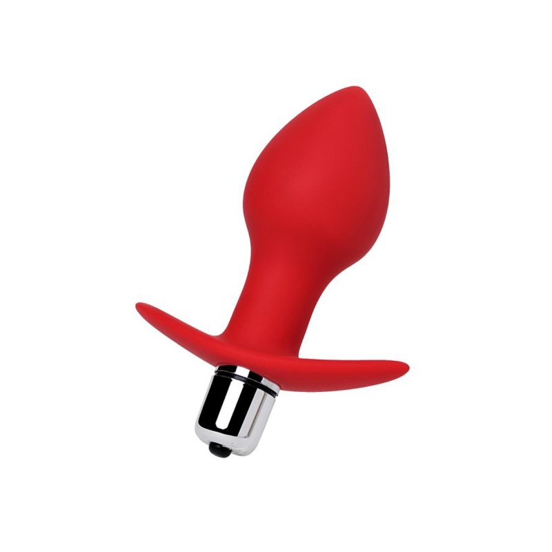Korek analny wibrujący Glam Red - szpiczasta końcówka, 7 trybów wibracji, mały rozmiar - 2