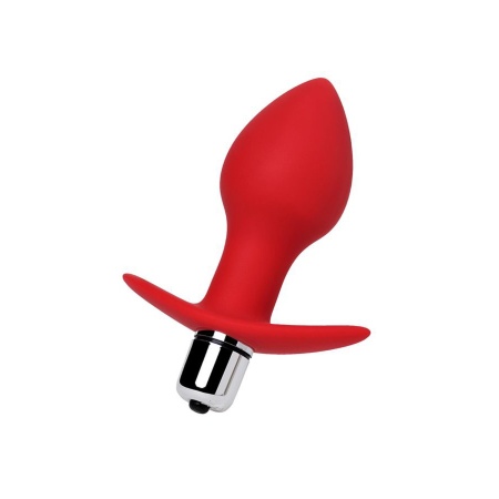 Korek analny wibrujący Glam Red - szpiczasta końcówka, 7 trybów wibracji, mały rozmiar - 2