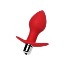 Korek analny wibrujący Glam Red - szpiczasta końcówka, 7 trybów wibracji, mały rozmiar - 2