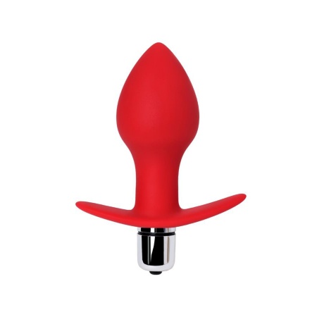 Korek analny wibrujący Glam Red - szpiczasta końcówka, 7 trybów wibracji, mały rozmiar - 3