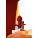 Korek analny wibrujący Glam Red - szpiczasta końcówka, 7 trybów wibracji, mały rozmiar - 5