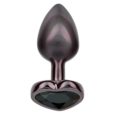 Korek analny Diamond Heart Plug Small z kryształowym sercem 6 cm - 1