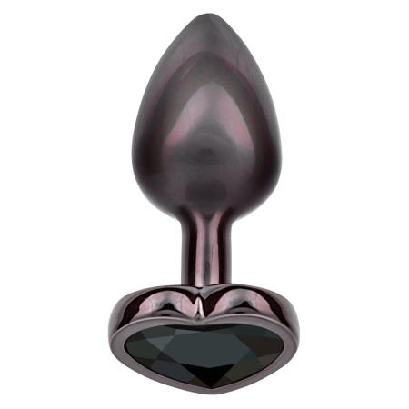 Korek analny Diamond Heart Plug Small z kryształowym sercem 6 cm - 1