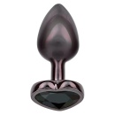 Korek analny Diamond Heart Plug Small z kryształowym sercem 6 cm - 1