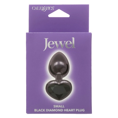 Korek analny Diamond Heart Plug Small z kryształowym sercem 6 cm - 1 2