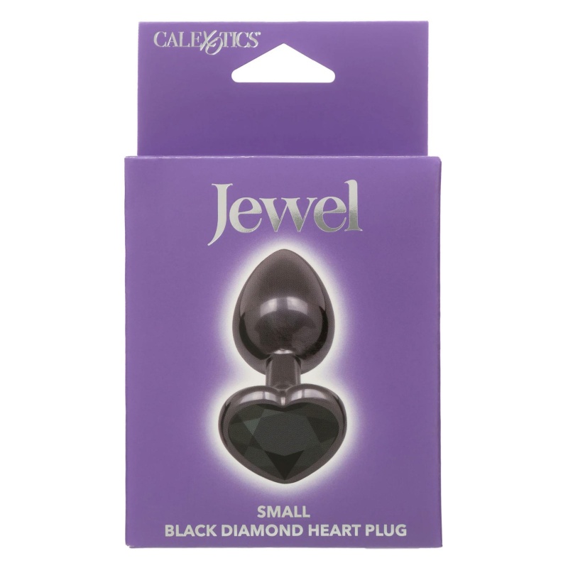 Korek analny Diamond Heart Plug Small z kryształowym sercem 6 cm - 2
