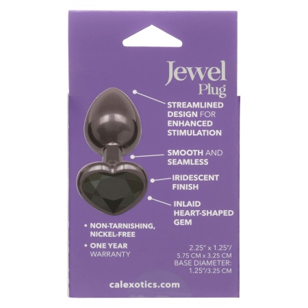 Korek analny Diamond Heart Plug Small z kryształowym sercem 6 cm - 3